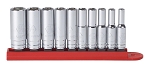 GearWrench 80305 10 Piece 1/4in Drive 6 Point Deep SAE Socket Set