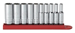 GearWrench 80309D 10 Piece 1/4in Drive 12 Point Deep SAE Socket Set