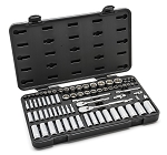 GearWrench 80948 78 Piece 1/4in and 3/8in Drive 12 Point Metric and SAE Socket and Ratchet Set