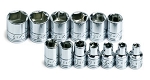 SK Tools 1313, 13 Piece 1/4in Drive Metric Standard 6 Point Socket Set