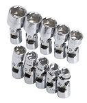 SK Tools 1335, Superkrome 10 Piece 1/4in Drive 6 Point Flex Metric Socket Set