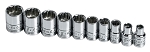 SK Tools 1340, 10 Piece 1/4in Drive Metric Standard 12 Point Socket Set
