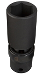 Sunex 218UD, 1/2in Drive Deep 6 Point Flex Impact Socket 9/16in